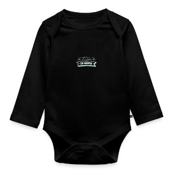 Krankenschwester in der Notaufnahme - Baby Bio-Langarm-Body - Schwarz - Vorne