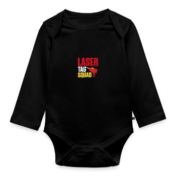 Lasertag Laser Tag - Organic Longsleeve Baby Bodysuit - black - Front