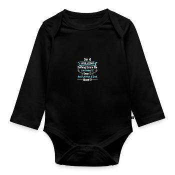 School Social Worker - Organic Longsleeve Baby Bodysuit - black - Front