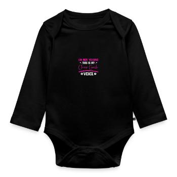 Cheerleading Coach Cheer Coach - Organic Longsleeve Baby Bodysuit - black - Front