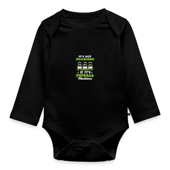 Joueur de flipper Flipper - Body Bébé bio manches longues - noir - Devant