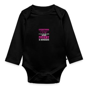 Nurse in Penitentiary Nurse - Organic Longsleeve Baby Bodysuit - black - Front
