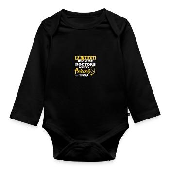Service d’urgence Technicien URGENCE ER Tech - Body Bébé bio manches longues - noir - Devant
