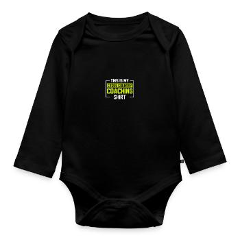 Entraîneur de cross-country - Body Bébé bio manches longues - noir - Devant