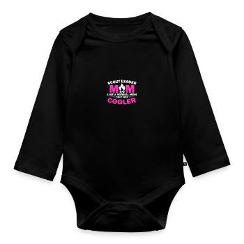 Scoutmaster - Organic Longsleeve Baby Bodysuit - black - Front