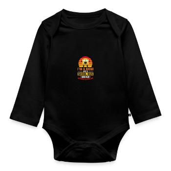 Bus driver School bus driver - Organic Longsleeve Baby Bodysuit - black - Front