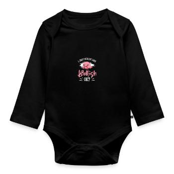 Blob Fish Blob Fish - Organic Longsleeve Baby Bodysuit - black - Front