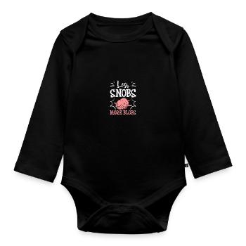 Blob Fish Blob Fish - Organic Longsleeve Baby Bodysuit - black - Front