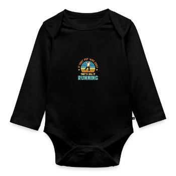Lancer du poids sportif Athlétisme - Body Bébé bio manches longues - noir - Devant