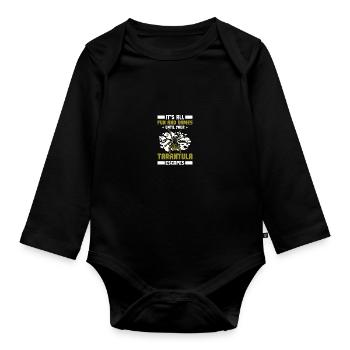 Spider Lovers Tarantula Owners - Organic Longsleeve Baby Bodysuit - black - Front