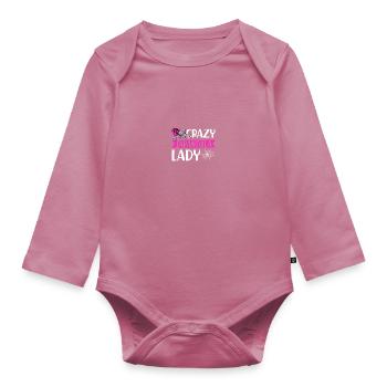 Spider Lovers Tarantula Owners - Organic Longsleeve Baby Bodysuit - mauve - Front
