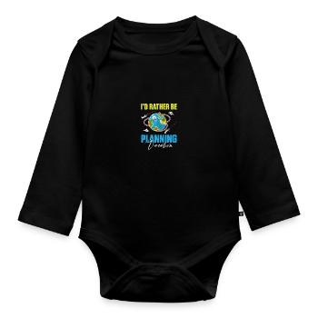 Holiday Planner Travel Agency Travel Agency - Organic Longsleeve Baby Bodysuit - black - Front