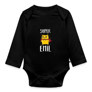 Emil - Baby Bio-Langarm-Body - Schwarz - Vorne