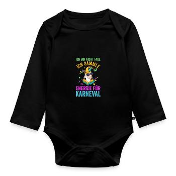 Costume de carnaval Carnaval - Body Bébé bio manches longues - noir - Devant