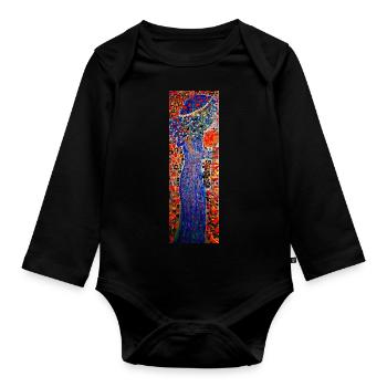 ELEGANCE - Organic Longsleeve Baby Bodysuit - black - Front