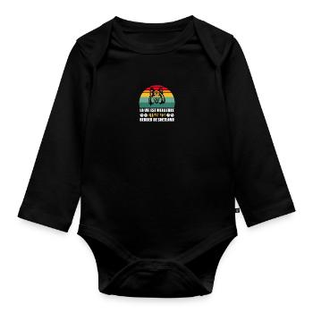 Life Is Better With A Shetland Shepherd - Organic Longsleeve Baby Bodysuit - black - Front