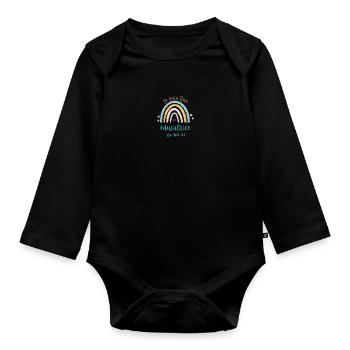 Ich bin ein Pädagoge, der rockt - Baby Bio-Langarm-Body - Schwarz - Vorne