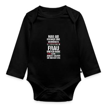 Magyaren Ungarn - Baby Bio-Langarm-Body - Schwarz - Vorne