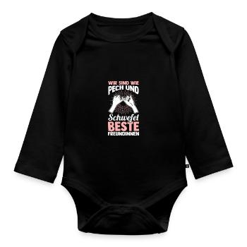 Meilleur ami - Body Bébé bio manches longues - noir - Devant
