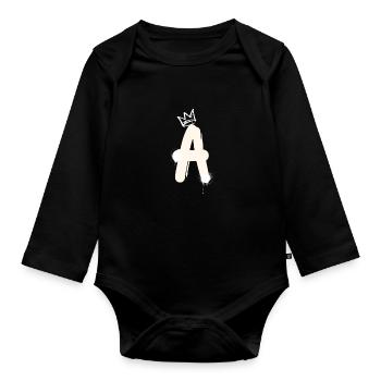 A - Baby Bio-Langarm-Body - Schwarz - Vorne