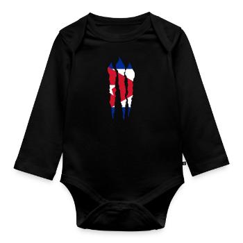Cuba Flag Caribbean Vacation Cuba Travel Havana - Organic Longsleeve Baby Bodysuit - black - Front