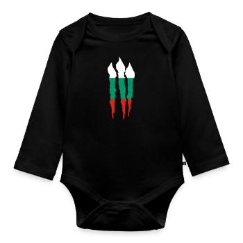Drapeau bulgare Drapeau bulgare Sables d’or - Body Bébé bio manches longues - noir - Devant