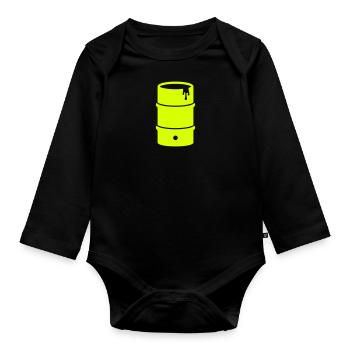 Barrel - Organic Longsleeve Baby Bodysuit - black - Front