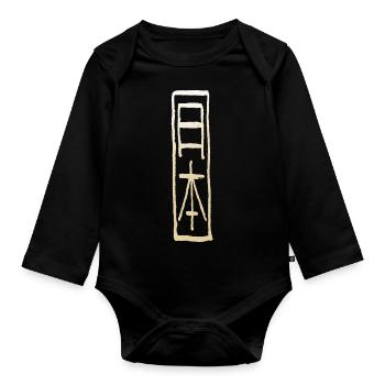 Japan - Organic Longsleeve Baby Bodysuit - black - Front