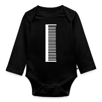 Cosuce ciseaux cheveux coiffeur pesaille - Body Bébé bio manches longues - noir - Devant