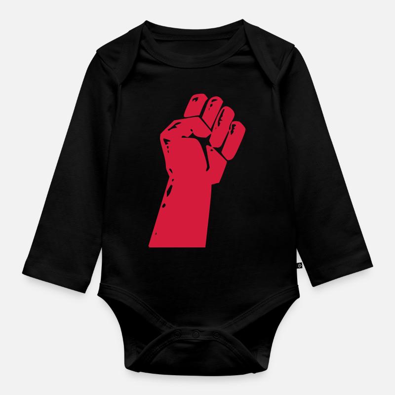 Révolution ! - Body Bébé bio manches longues - noir