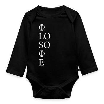 philosophy - Organic Longsleeve Baby Bodysuit - black - Front