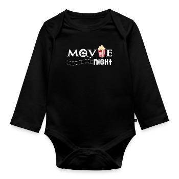 Cinéma Cinéma Soirée Passion - Body Bébé bio manches longues - noir - Devant