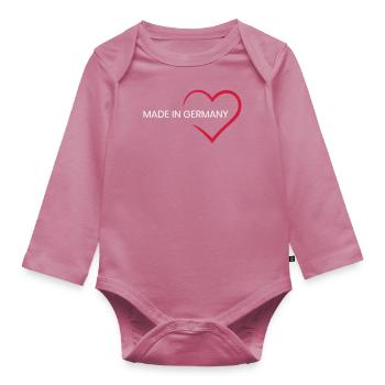 MADE IN GERMANY - Organic Longsleeve Baby Bodysuit - mauve - Front