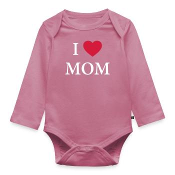 J'AIME PAPA - COEUR - Body Bébé bio manches longues - mauve - Devant