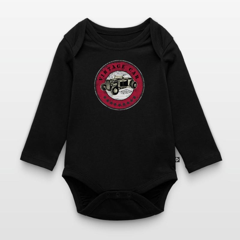 Oldtimer Auto Baby Bio-Langarm-Body