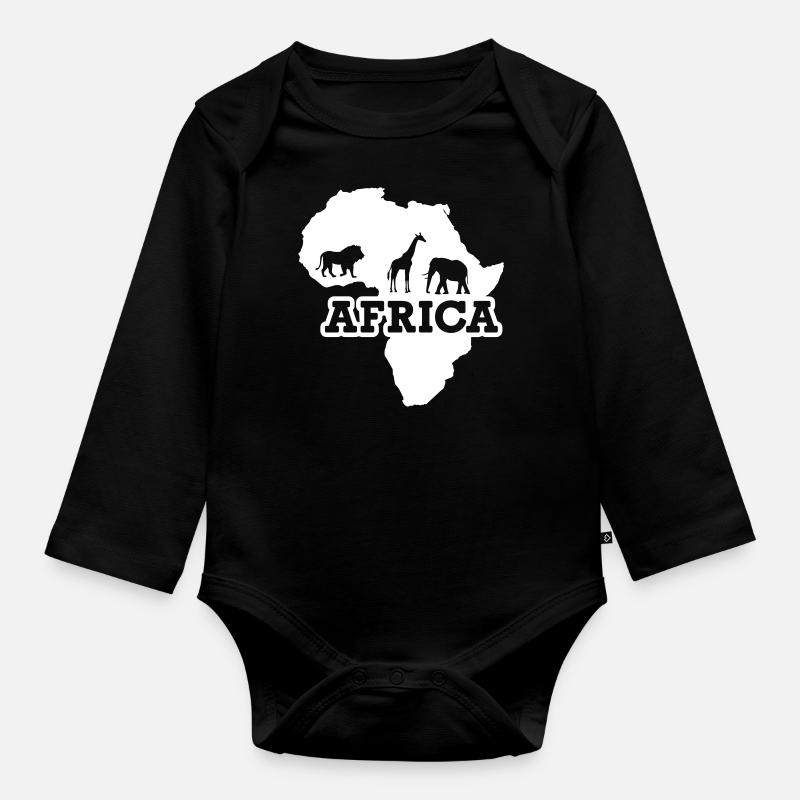 Afrique - Body Bébé bio manches longues - noir