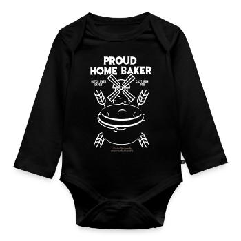 Dutch Oven T Shirt Design Home Baker - Body Bébé bio manches longues - noir - Devant