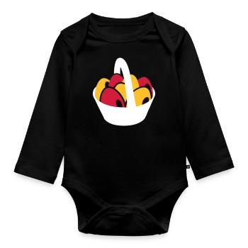 Ostern - Baby Bio-Langarm-Body - Schwarz - Vorne
