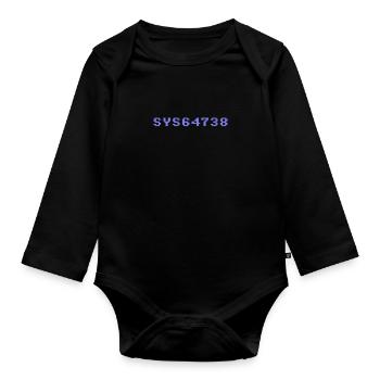 sys64738 - Body Bébé bio manches longues - noir - Devant