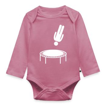 Trampoline saut de trampoline cadeau - Body Bébé bio manches longues - mauve - Devant