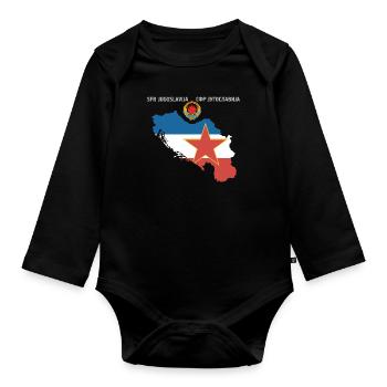 Yugoslavia SFRJ Jugo Kosovo Geschenk Tito - Baby Bio-Langarm-Body - Schwarz - Vorne