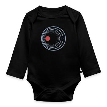 Wave Doppler Effect Gift Physicist Physics - Organic Longsleeve Baby Bodysuit - black - Front
