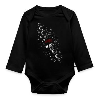 TESLA ROADSTER IM ALL - Baby Bio-Langarm-Body - Schwarz - Vorne