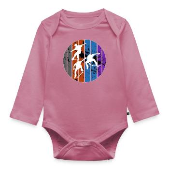 Skateboard - Body Bébé bio manches longues - mauve - Devant