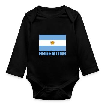 Argentine - Body Bébé bio manches longues - noir - Devant