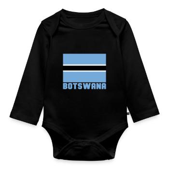 Botswana - Baby Bio-Langarm-Body - Schwarz - Vorne