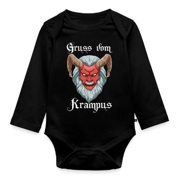 Krampus - Baby Bio-Langarm-Body - Schwarz - Vorne