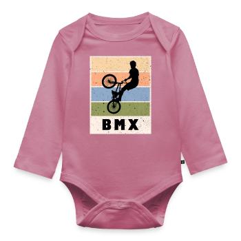 BMX - Body Bébé bio manches longues - mauve - Devant