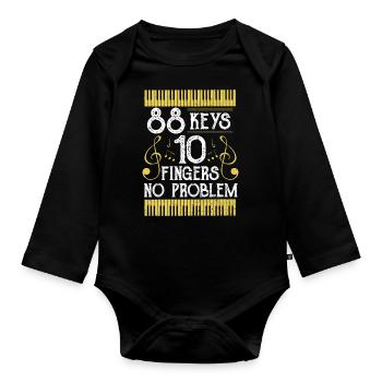 88 Keys 10 Fingers No Problem - Musik - Baby Bio-Langarm-Body - Schwarz - Vorne