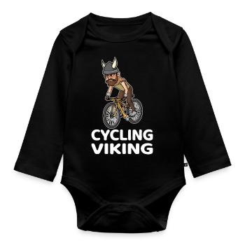 Road Bike Bicycle Road Cyclist Cycling Cyclist - Organic Longsleeve Baby Bodysuit - black - Front